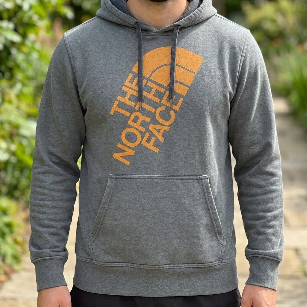 The North Face Mens Green Large Graphic Logo Pullover Hoodie Sweatshirt L/G